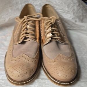 Seychelles Tan Brogue Flats